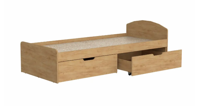 Ліжко Компаніт 90+2 90x200 см дуб крафт золотий